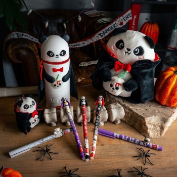 Legami halloween κασετίνα-μολυβοθήκη-kawaii 2 in soft silicone-panda bam-boo KA0029 | Toys-shop.gr