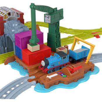 Mattel Thomas & Friends Cranky’s Dockside Delivery Train Set From Fisher-price With Motorized Thomas Engine JLL40 | Toys-shop.gr