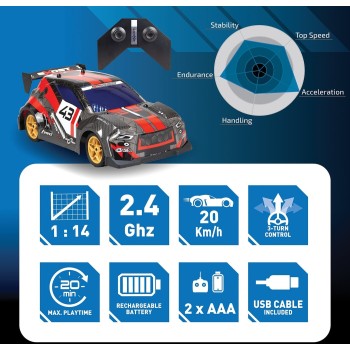 Exost pro rally xtr τηλεκατευθυνόμενο αυτοκίνητο για 8+ ετών 7530-20693 | Toys-shop.gr