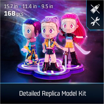 Spin Master 4D Build Kpop Demon Hunters Huntr/x Chibi Character 3D Puzzle Model Kit 6078016 | Toys-shop.gr