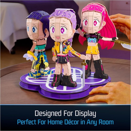 Spin Master 4D Build Kpop Demon Hunters Huntr/x Chibi Character 3D Puzzle Model Kit 6078016 | Toys-shop.gr