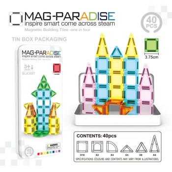 Toys-shop Choice Μαγνητικά Πλακίδια 40 Τμχ JK200545 6990526005457