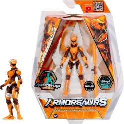 MGA Entertainment Armorsaurs Raptor Pilot prisca Silva Action Figure Toy, 3.75-inch Poseable Figure With Interchangeable Armor P