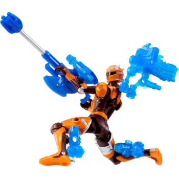 MGA Entertainment Armorsaurs Raptor Pilot prisca Silva Action Figure Toy, 3.75-inch Poseable Figure With Interchangeable Armor P