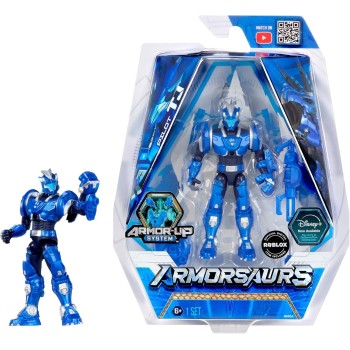 MGA Entertainment Armorsaurs Triceratops Pilot tj Action Figure Toy, 3.75-inch Poseable Figure With Interchangeable Armor Pieces
