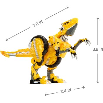 MGA Entertainment Armorsaurs Evolver Blaze Transforming Raptor to Vehicle Toy, 2-in-1 Dino Figure With Multi-step Conversion, Ki