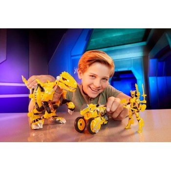 MGA Entertainment Armorsaurs Evolver Blaze Transforming Raptor to Vehicle Toy, 2-in-1 Dino Figure With Multi-step Conversion, Ki