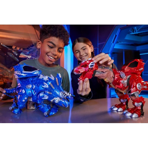 MGA Entertainment Armorsaurs Armor-up T-rex Dinosaur Ajax Toy Figure With 7 Removable Armor Pieces, Tail-triggered Chomp, Pilot 
