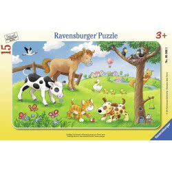 Ravensburger Παζλ Κορνίζα 15Τεμ Τρυφερά Ζωάκια 06066 4005556060665
