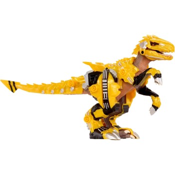 MGA Entertainment Armorsaurs Armor-up Yellow Raptor Dinosaur Blaze Toy Figure With 7 Removable Armor Pieces and Tail-triggered C