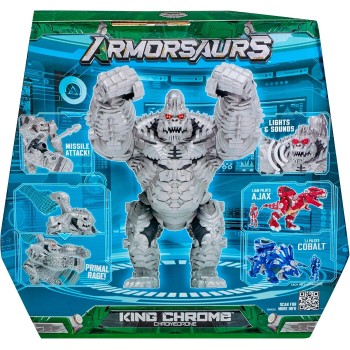 MGA Entertainment Armorsaurs Feature Villain Figure- King Chrome 252566 | Toys-shop.gr