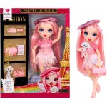 MGA Entertainment Rainbow High Pretty in Paris Fashion - Bella Parker pink, Rainbow 11 Fashion Doll With Outfit, Stylish Handbag