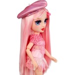MGA Entertainment Rainbow High Pretty in Paris Fashion - Bella Parker pink, Rainbow 11 Fashion Doll With Outfit, Stylish Handbag