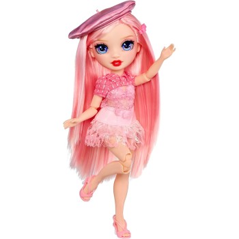 MGA Entertainment Rainbow High Pretty in Paris Fashion - Bella Parker pink, Rainbow 11 Fashion Doll With Outfit, Stylish Handbag