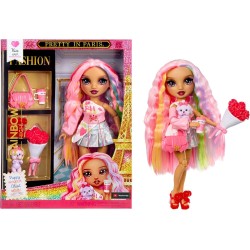 MGA Entertainment Rainbow High Pretty in Paris Fashion - Kia Hart soft Pink, Rainbow 11 Fashion Doll With Outfit, Stylish Handba