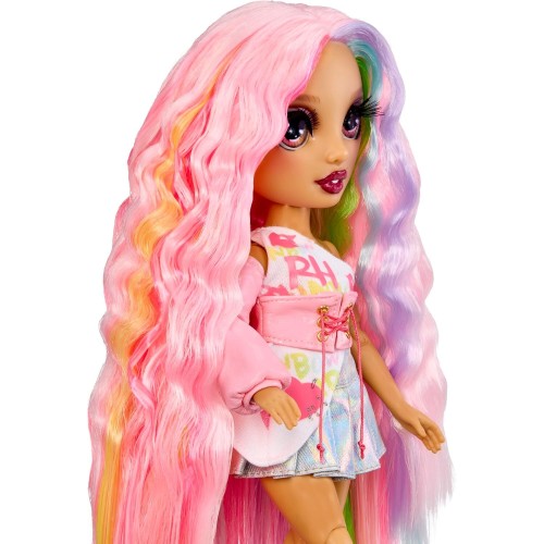 MGA Entertainment Rainbow High Pretty in Paris Fashion - Kia Hart soft Pink, Rainbow 11 Fashion Doll With Outfit, Stylish Handba