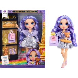 MGA Entertainment Rainbow High Pretty in Paris Fashion - Violet Willow purple, Rainbow 11 Fashion Doll With Outfit, Stylish Hand