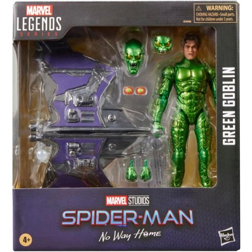 Hasbro Marvel Legends Series Green Goblin, Spider-man: No Way Home Deluxe 6 Inch Action Figure Set With Original Goblin Armor an