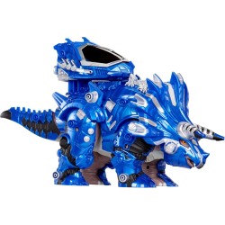 MGA Entertainment Armorsaurs Armor-Up Triceratops Dinosaur/Dino Cobalt - Action Figure, 7 Removable Armour Pieces With Tail-Cont