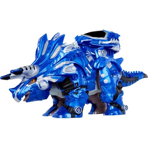 MGA Entertainment Armorsaurs Armor-Up Triceratops Dinosaur/Dino Cobalt - Action Figure, 7 Removable Armour Pieces With Tail-Cont