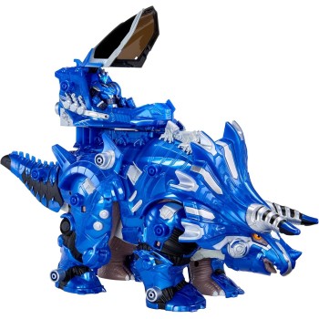 MGA Entertainment Armorsaurs Armor-Up Triceratops Dinosaur/Dino Cobalt - Action Figure, 7 Removable Armour Pieces With Tail-Cont