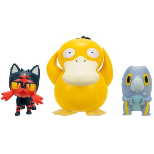 Jazwares Pokemon Σετ Με 3 Φιγούρες Μάχης Litten, Psyduck, Frigibax  JW095155-W29 | Toys-shop.gr