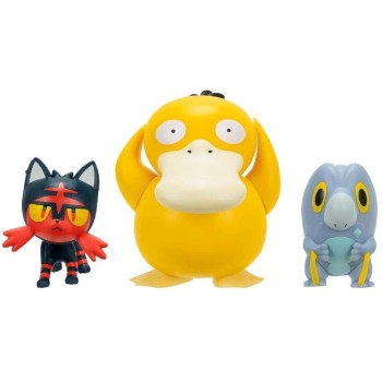 Jazwares Pokemon Σετ Με 3 Φιγούρες Μάχης Litten, Psyduck, Frigibax  JW095155-W29 | Toys-shop.gr