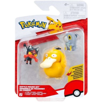 Jazwares Pokemon Set With 3 Battle Figures Litten, Psyduck, Frigibax  JW095155-W29 | Toys-shop.gr