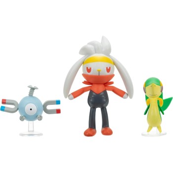 Jazwares Pokemon Σετ Με 3 Φιγούρες Μάχης Snivy, Raboot, Magnemite JW095155-W29 | Toys-shop.gr