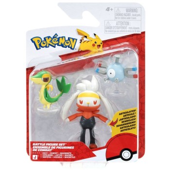 Jazwares Pokemon Set With 3 Battle Figures Snivy, Raboot, Magnemite JW095155-W29 | Toys-shop.gr