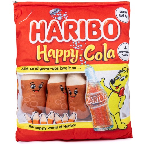 Real Fun Toys Haribo Λούτρινο Snack Happy Cola Με 4 Μίνι Λούτρινα Μπουκαλάκια Cola 32.55-0101/COLABOTT 5015934926369