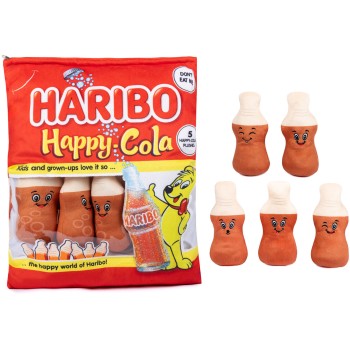 Real Fun Toys Haribo Λούτρινο Snack Happy Cola Με 4 Μίνι Λούτρινα Μπουκαλάκια Cola 32.55-0101/COLABOTT 5015934926369