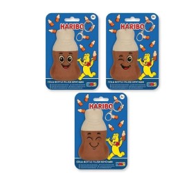 Real Fun Toys Haribo 10Cm Happy Cola Plush Keychain - 3 Designs/Expressions 32.55-0117 5015934968789