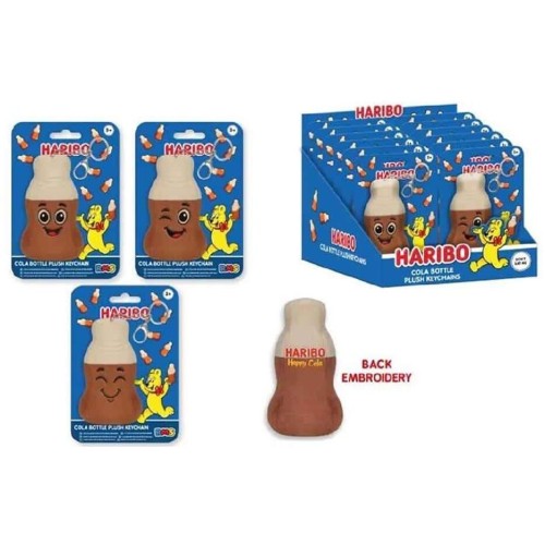 Real Fun Toys Haribo Λούτρινο Μπρελόκ 10Εκ. Happy Cola - 3 Σχέδια/Φατσούλες 32.55-0117 5015934968789