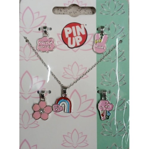 GLOBO Necklace With A Charm + 4 Additional Decorative Elements  8014966428329