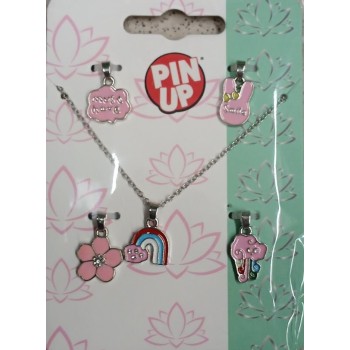 GLOBO Necklace With A Charm + 4 Additional Decorative Elements  8014966428329