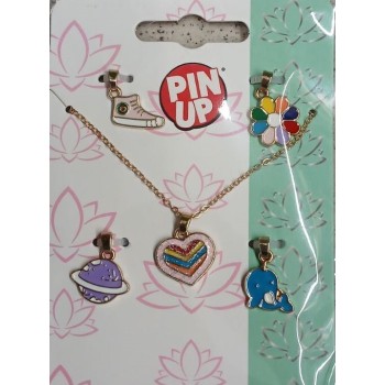 GLOBO Necklace With A Charm + 4 Additional Decorative Elements  8014966428329
