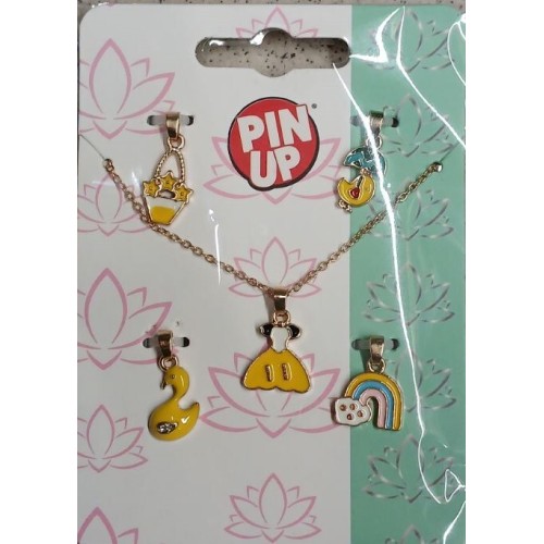 GLOBO Necklace With A Charm + 4 Additional Decorative Elements  8014966428329