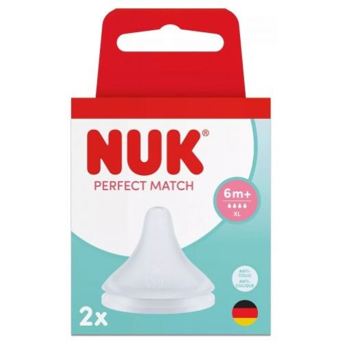 Nuk Perfect Match Θηλές Από Σιλικόνη Μικρής Ροής 2Τμχ Μεγεθός XL 1024035 4008600445555