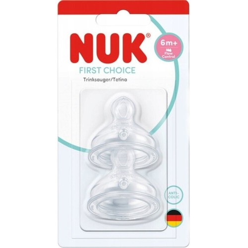 Nuk First Choice Θηλές Από Σιλικόνη Για 6+ Μηνών 2Τμχ 10124049 4008600445654