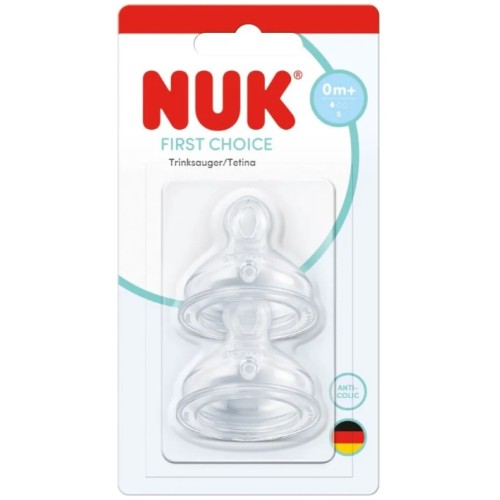 Nuk First Choice Θηλές Από Σιλικόνη Για 0+ Μηνών 2Τμχ 10124039 4008600445753