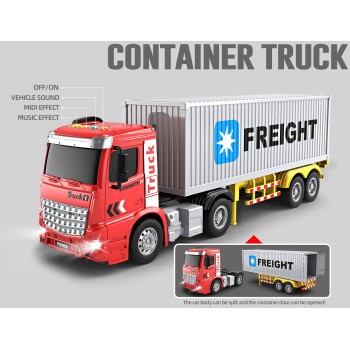 Toys-shop Choice Friction Container Truck With Light And Sound JA132739 6990526327399