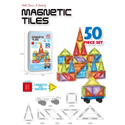 Toys-shop Choice Magnetic Tiles 50 Pcs JK198383 6990526983830