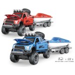 Toys-shop Choice 1:16 Friction Power Φορτηγάκι Με Σκάφος Σε Τρέιλερ Με Ήχο Και Φωτα JA135939 | Toys-shop.gr