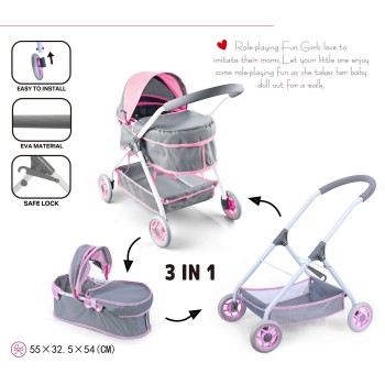 Toys-shop Choice 3-In-1 Καροτσάκι Μωρού JH061444 6990526614444