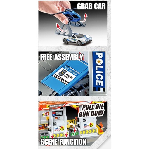 Toys-shop Choice Service Station Σταθμός Με 3 Μεταλλικά Αυτοκίνητα JK198427 6990526984271