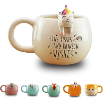 Winkee Unicorn Mug Cute Tea Cup Coffee Cup Gifts for Women 450ml 17102 4260767640383