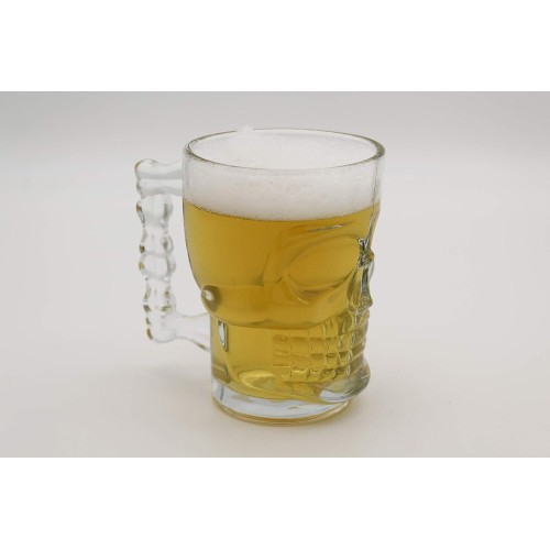 Winkee - Skull Beer Glass I 0.5 L Beer Mug I For Half Bright I Great Mens Gift 16453 4260348478343