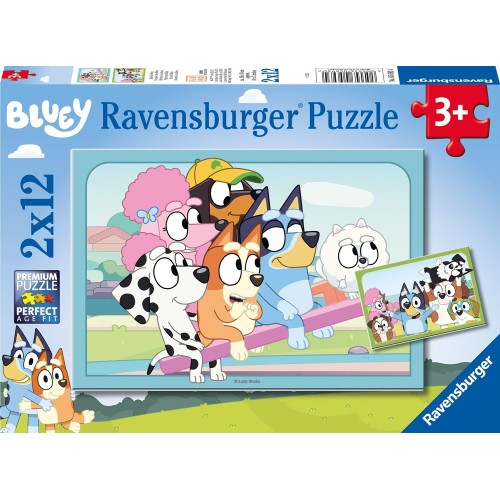 Ravensburger 2x12 pcs Puzzle Bluey 3000-0455 4005556056934