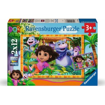 Ravensburger Παζλ 2x12 Τεμ. Ντόρα η Εξερευνήτρια 3000-0455 4005555041986